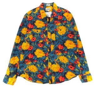 NEW J Crew Midweight Flannel Workshirt Button Down Long Sleeve Mens Large Floral